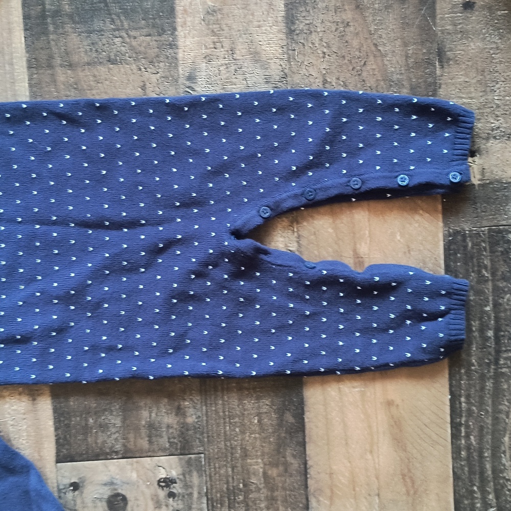 Janie And Jack Hedgehog Blue Faire Isle Knit Jumpsuit Romper Sz 12 -18 Months - Picture 8 of 12